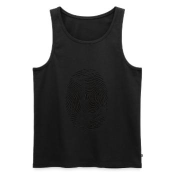 Escooter scooter électrique E-Roller Fingerprint - Débardeur bio Premium Homme - noir - Devant - AI Model Male 178 light (178cm)