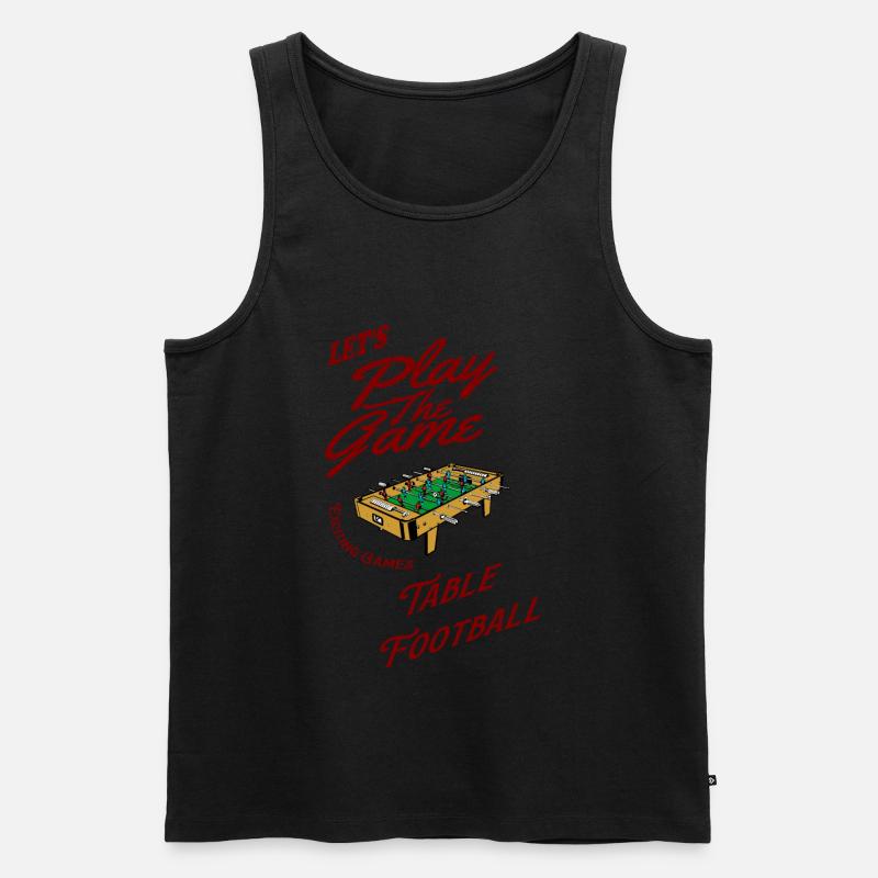 Tischfußball - Männer Premium Bio Tank Top - Schwarz