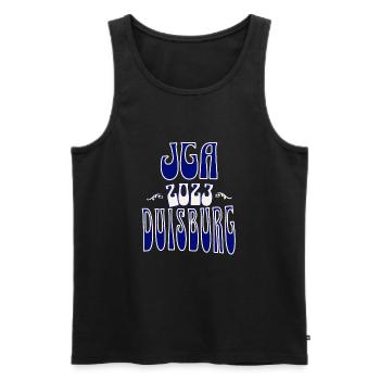 Duisburg JGA Junggesellenabschied 2023 für Fans - Männer Premium Bio Tank Top - Schwarz - Vorne - Michal (187cm)