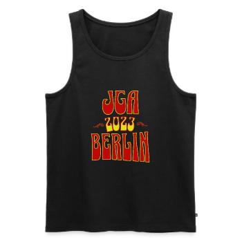 Berlin JGA Junggesellenabschied 2023 für Fans - Männer Premium Bio Tank Top - Schwarz - Vorne - Michal (187cm)