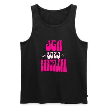 Barcelona JGA Junggesellenabschied 2023 für Fans - Männer Premium Bio Tank Top - Schwarz - Vorne - Michal (187cm)
