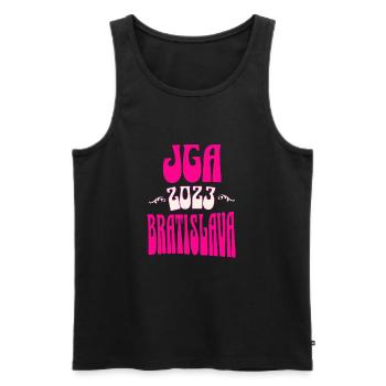 Bratislava JGA Junggesellenabschied 2023 für Fans - Männer Premium Bio Tank Top - Schwarz - Vorne - Michal (187cm)