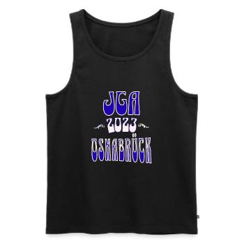 Osnabrück JGA Junggesellenabschied 2023 für Fans - Männer Premium Bio Tank Top - Schwarz - Vorne - Michal (187cm)