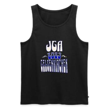 Gelsenkirchen JGA Junggesellenabschied 2023 für - Männer Premium Bio Tank Top - Schwarz - Vorne - Michal (187cm)