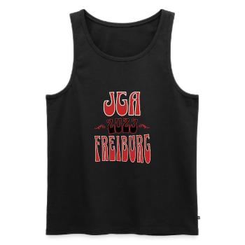 Freiburg JGA Junggesellenabschied 2023 für Fans - Männer Premium Bio Tank Top - Schwarz - Vorne - Michal (187cm)