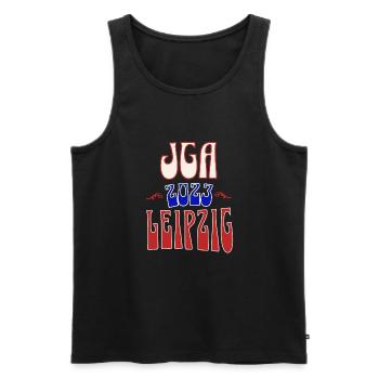 Leipzig JGA Junggesellenabschied 2023 für Fans - Männer Premium Bio Tank Top - Schwarz - Vorne - Michal (187cm)