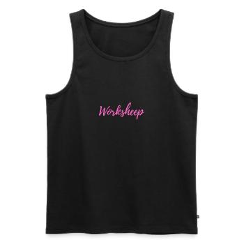 Arbeitsschaf, Worksheep, lustige Geschenkidee - Männer Premium Bio Tank Top - Schwarz - Vorne - Michal (187cm)