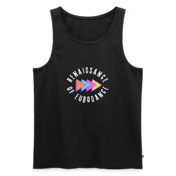 Renaissance of Eurodance - 90er Party - Männer Premium Bio Tank Top - Schwarz - Vorne - AI Model Male 178 light (178cm)