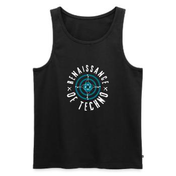 Renaissance of Techno Rave Party Design - Männer Premium Bio Tank Top - Schwarz - Vorne - AI Model Male 178 light (178cm)
