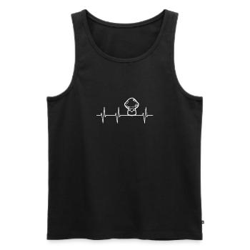 Cueilleur de champignons - Débardeur bio Premium Homme - noir - Devant - AI Model Male 178 light (178cm)