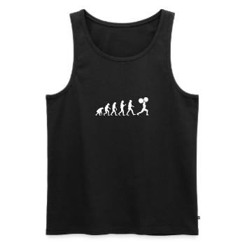 Haltérophilie drôle d'entraînement fitness - Débardeur bio Premium Homme - noir - Devant - Michal (187cm)