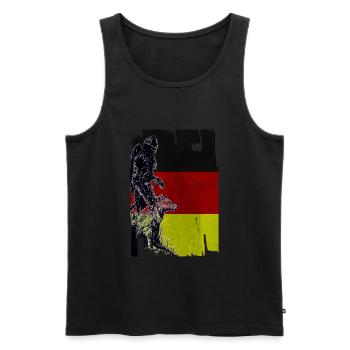 Wikinger Wolf Flagge Deutschland - Men's Premium Organic Tank Top - black - Front - AI Model Male 178 light (178cm)