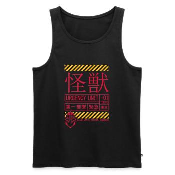 Kaiju Squadron K.A.D.S. - Männer Premium Bio Tank Top - Schwarz - Vorne - AI Model Male 178 light (178cm)