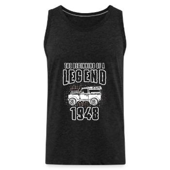 Landy Legend - Männer Premium Bio Tank Top - Anthrazit - Vorne - Alexander (188cm)
