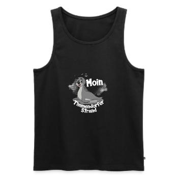 Ostsee Urlaub Moin Timmendorfer Strand - Männer Premium Bio Tank Top - Schwarz - Vorne - AI Model Male 178 light (178cm)