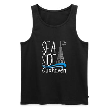 Cuxhaven Moin Cuxhaven Kugelbake Strandurlaub - Männer Premium Bio Tank Top - Schwarz - Vorne - AI Model Male 178 light (178cm)