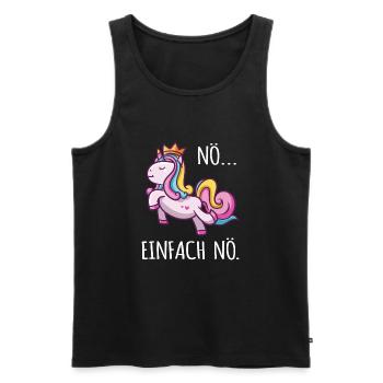 Einhorn lustig Diva Zicke Mädchen arrogant Fun Nö - Männer Premium Bio Tank Top - Schwarz - Vorne - AI Model Male 178 light (178cm)