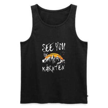 Carinthia Skiing Mountain Snowboarding Austria - Men's Premium Organic Tank Top - black - Front - Michal (187cm)