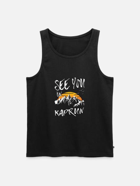 Kaprun Skiing Mountain Snowboarding Austria - Men's Premium Organic Tank Top - black