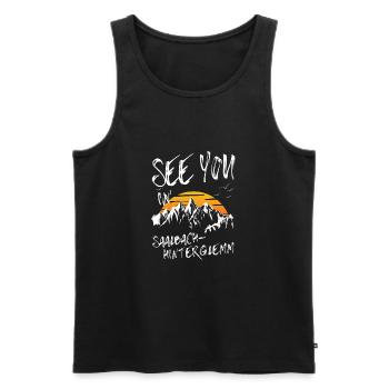 Saalbach-Hinterglemm Ski Snowboarden Österreich - Männer Premium Bio Tank Top - Schwarz - Vorne - Michal (187cm)
