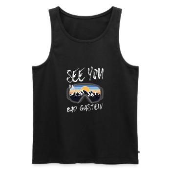 Bad Gastein Skifahren Berg Snowboarden Österreich - Männer Premium Bio Tank Top - Schwarz - Vorne - Michal (187cm)