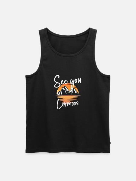 Lermoos Skiing Tyrol Snowboarding Austria - Men's Premium Organic Tank Top - black