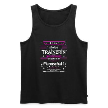 Trainerin einer fantastischen Mannschaft - Männer Premium Bio Tank Top - Schwarz - Vorne - Michal (187cm)
