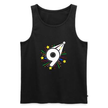 9 years old 9th birthday party number 9 - Men's Premium Organic Tank Top - black - Front - Michal (187cm)