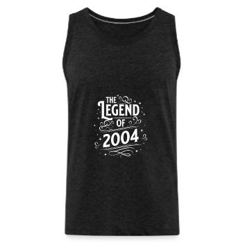 Die Legende von 2004 Geburtstag - Männer Premium Bio Tank Top - Anthrazit - Vorne - Alexander (188cm)