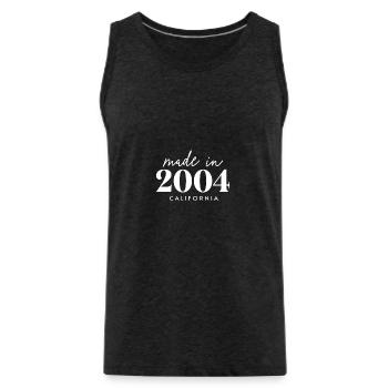 Made 2004 in Geburtstag in California - Männer Premium Bio Tank Top - Anthrazit - Vorne - Alexander (188cm)