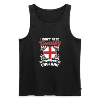 England - Männer Premium Bio Tank Top - Schwarz - Vorne - Michal (187cm)