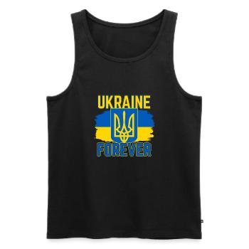 Ukraine - Männer Premium Bio Tank Top - Schwarz - Vorne - AI Model Male 178 light (178cm)