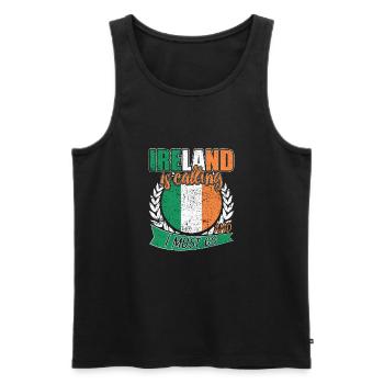Drapeau national de Dublin Irlande - Débardeur bio Premium Homme - noir - Devant - Michal (187cm)