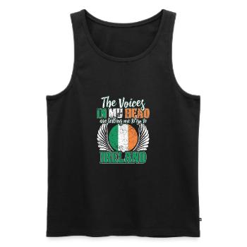 Ireland - Men's Premium Organic Tank Top - black - Front - Michal (187cm)