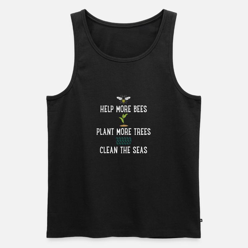 Naturschützer Geschenk - Männer Premium Bio Tank Top - Schwarz