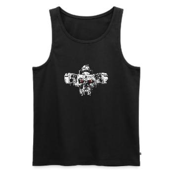 Motorcycle boxer engine - GS Terminator - Men's Premium Organic Tank Top - black - Front - AI Model Male 178 light (178cm)