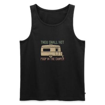 CAMPER - Men's Premium Organic Tank Top - black - Front - AI Model Male 178 light (178cm)