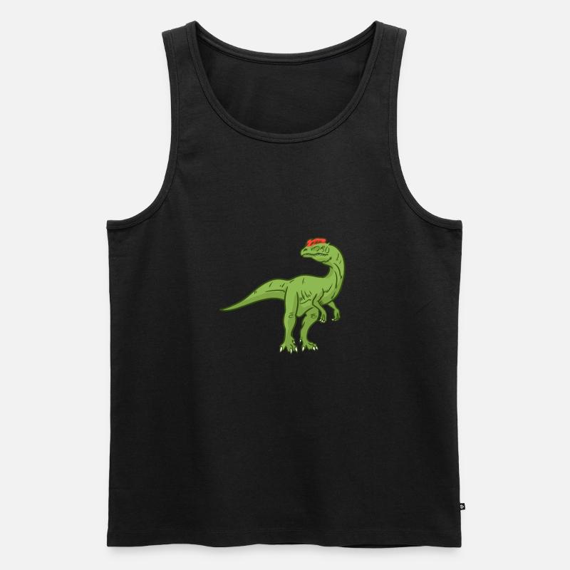 Dilophosaurus Dinosaurier Geschenk - Männer Premium Bio Tank Top - Schwarz