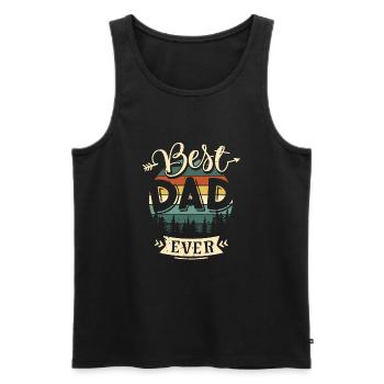 Bester Papa überhaupt -Vatertag Vater Partnershirt - Männer Premium Bio Tank Top - Schwarz - Vorne - Michal (187cm)
