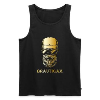 Bräutigam - Männer Premium Bio Tank Top - Schwarz - Vorne - Michal (187cm)