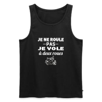 Homme Moto Motard Maillot motarde manche courte - Débardeur bio Premium Homme - noir - Devant - Michal (187cm)