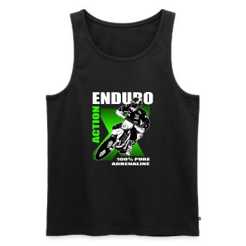 Enduro Offroad - Men's Premium Organic Tank Top - black - Front - AI Model Male 178 light (178cm)