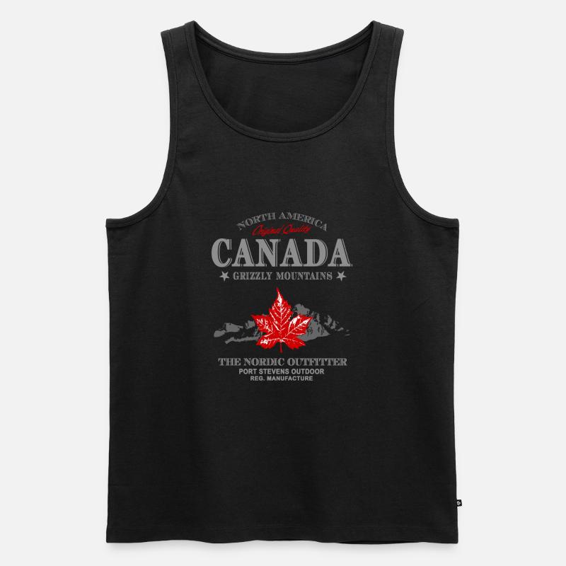 Kanada - Maple Leaf - Canada - Männer Premium Bio Tank Top - Schwarz