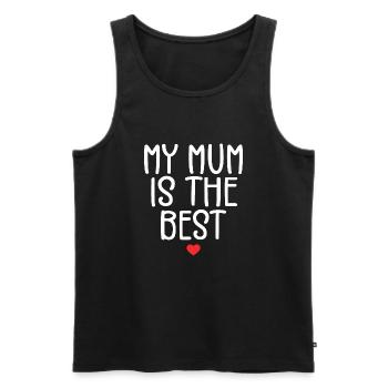 Meine Mutter ist die Beste | Geschenk Mama - Männer Premium Bio Tank Top - Schwarz - Vorne - Michal (187cm)