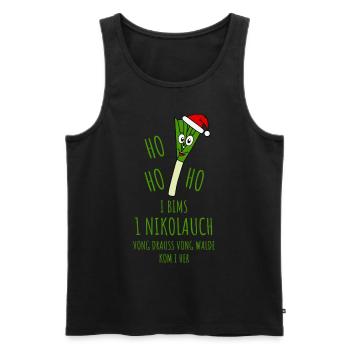 Ugly Christmas Nikolauch - Männer Premium Bio Tank Top - Schwarz - Vorne - Michal (187cm)