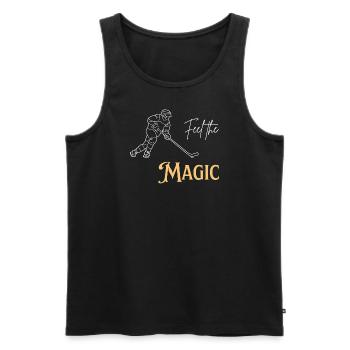 Feel the Magic - Ice Hockey - Men's Premium Organic Tank Top - black - Front - Michal (187cm)
