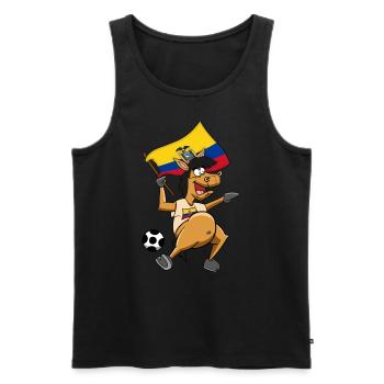 Fan Pferd Ecuador - Männer Premium Bio Tank Top - Schwarz - Vorne - AI Model Male 178 light (178cm)