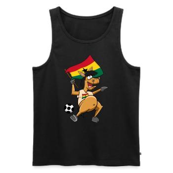 Fan Pferd Ghana - Männer Premium Bio Tank Top - Schwarz - Vorne - AI Model Male 178 light (178cm)