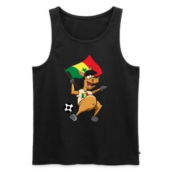 Fan Horse Senegal - Men's Premium Organic Tank Top - black - Front - AI Model Male 178 light (178cm)