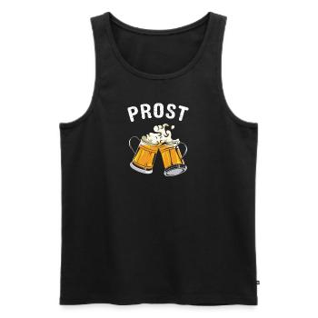 Bayrisches Festival Bier Design lustig Prost - Männer Premium Bio Tank Top - Schwarz - Vorne - Michal (187cm)